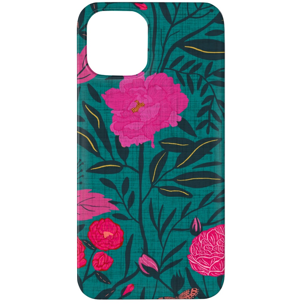 Modern Chintz Phone Case, Slim Case, Matte, iPhone 12 Pro Max, Green, Classic Green