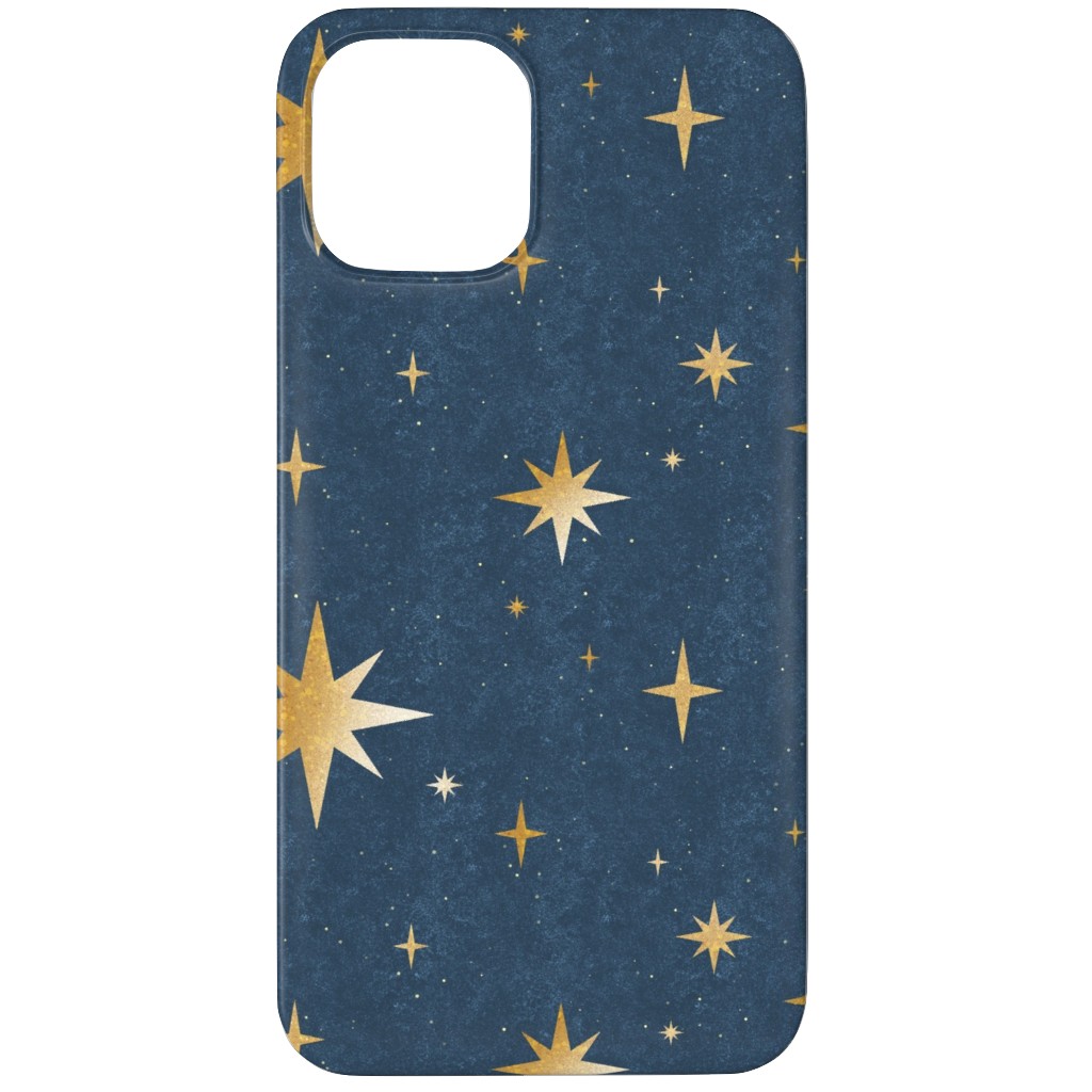 Art Deco Starbursts - Blue Phone Case, Silicone Liner Case, Matte, iPhone 12 Pro, Blue, True Blue