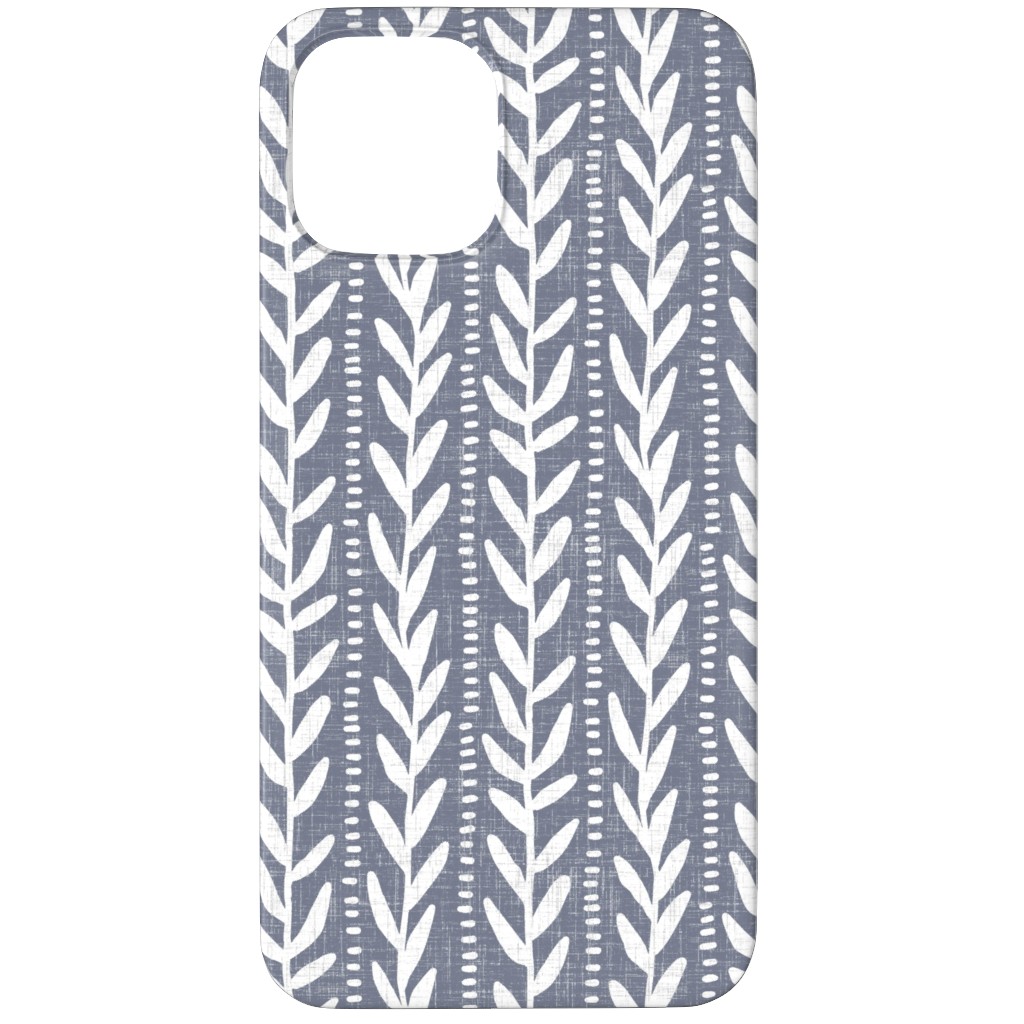 Climbing Vines Deep Woods - Slate Phone Case, Silicone Liner Case, Matte, iPhone 12 Pro, Gray