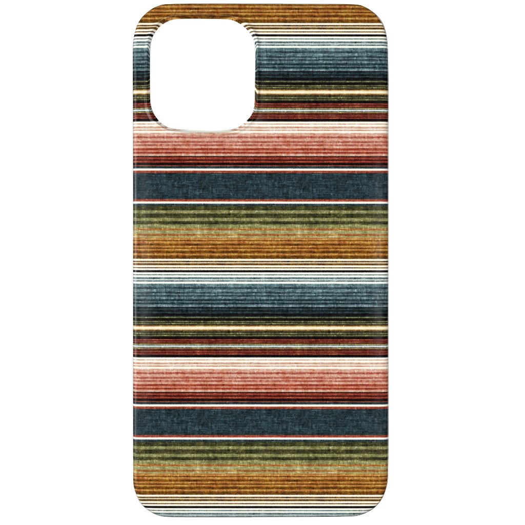 Serape Southwest Stripes - Multi Earthy Phone Case, Silicone Liner Case, Matte, iPhone 12 Pro, Multicolor