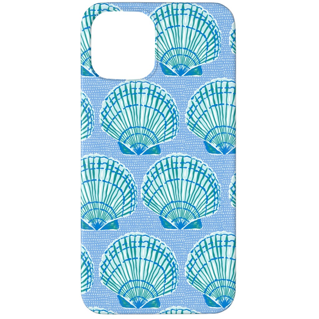 Clams - Blue Phone Case, Silicone Liner Case, Matte, iPhone 12 Pro, Blue