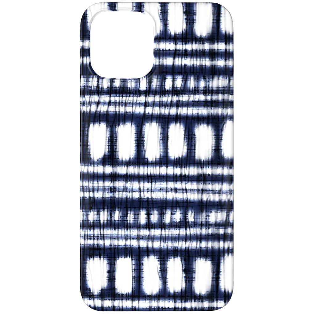 Shibori - Organic and Loose Lines and Dots Phone Case, Silicone Liner Case, Matte, iPhone 12 Pro, Blue, True Blue