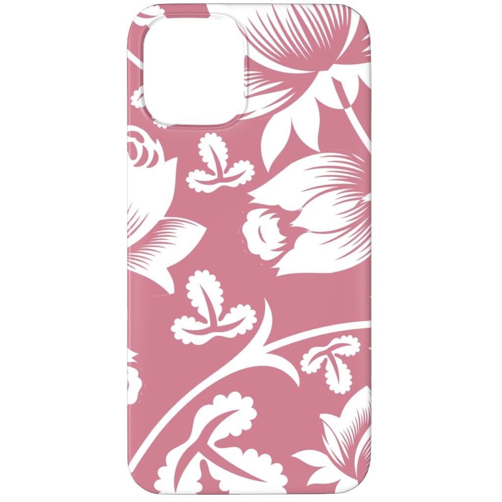 Lovely Rose Flower - Pink and White Phone Case, Silicone Liner Case, Matte, iPhone 12 Pro, Pink