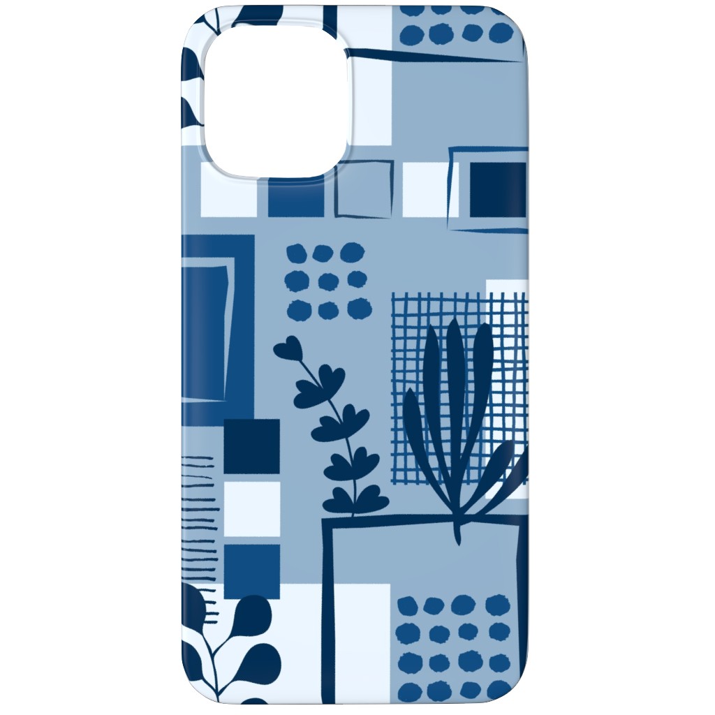 Squared Sea - Blue Phone Case, Silicone Liner Case, Matte, iPhone 12 Pro, Blue