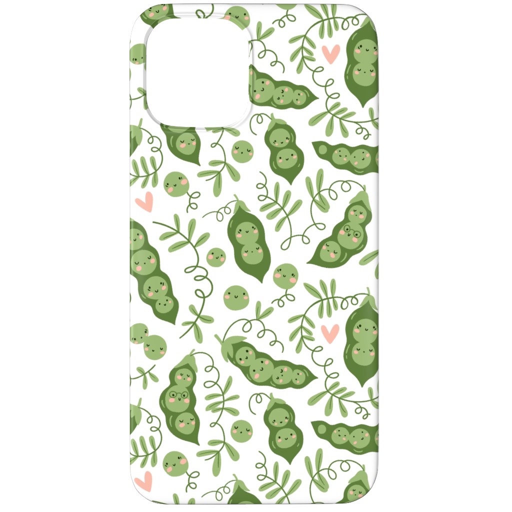 Cute Peas - Green Phone Case, Silicone Liner Case, Matte, iPhone 12 Pro, Green