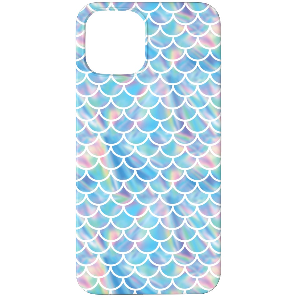Mermaid Scales - Blue Phone Case, Silicone Liner Case, Matte, iPhone 12 Pro, Blue