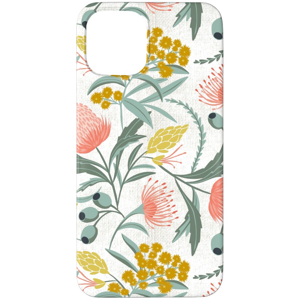 Flora Australis - Botanical - White Phone Case, Slim Case, Matte, iPhone 12 Pro, Multicolor