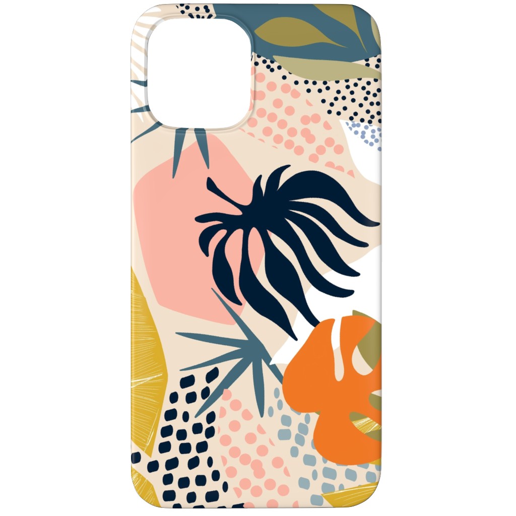 Tropical Foliage - Natural Retro - Multi Phone Case, Slim Case, Matte, iPhone 12 Pro, Multicolor