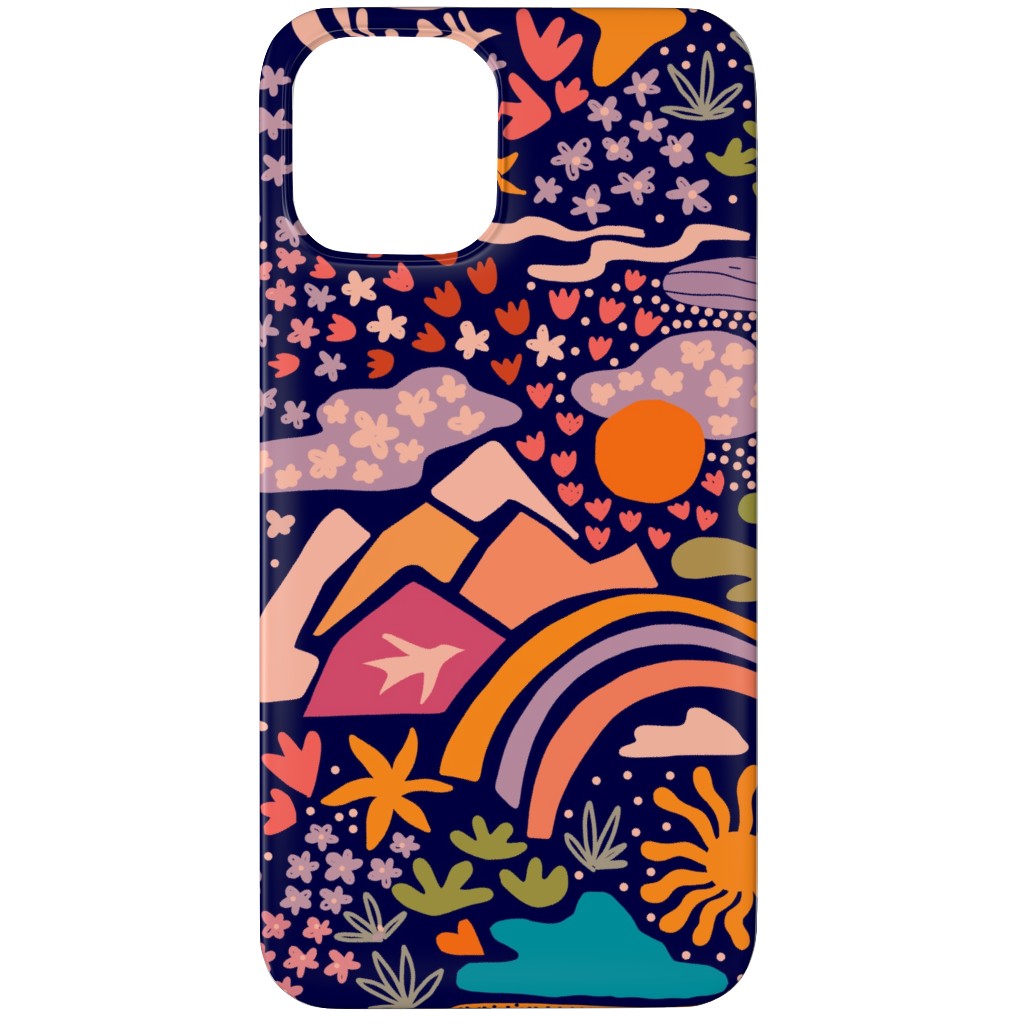 Outdoor Adventure - Dark Blue Phone Case, Slim Case, Matte, iPhone 12 Pro, Multicolor
