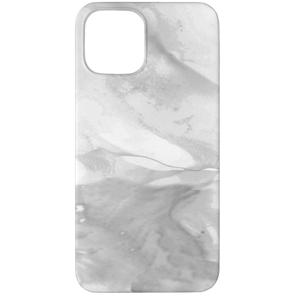 Carerra Marble - Watercolor Phone Case, Slim Case, Matte, iPhone 12 Pro, Gray, Gray