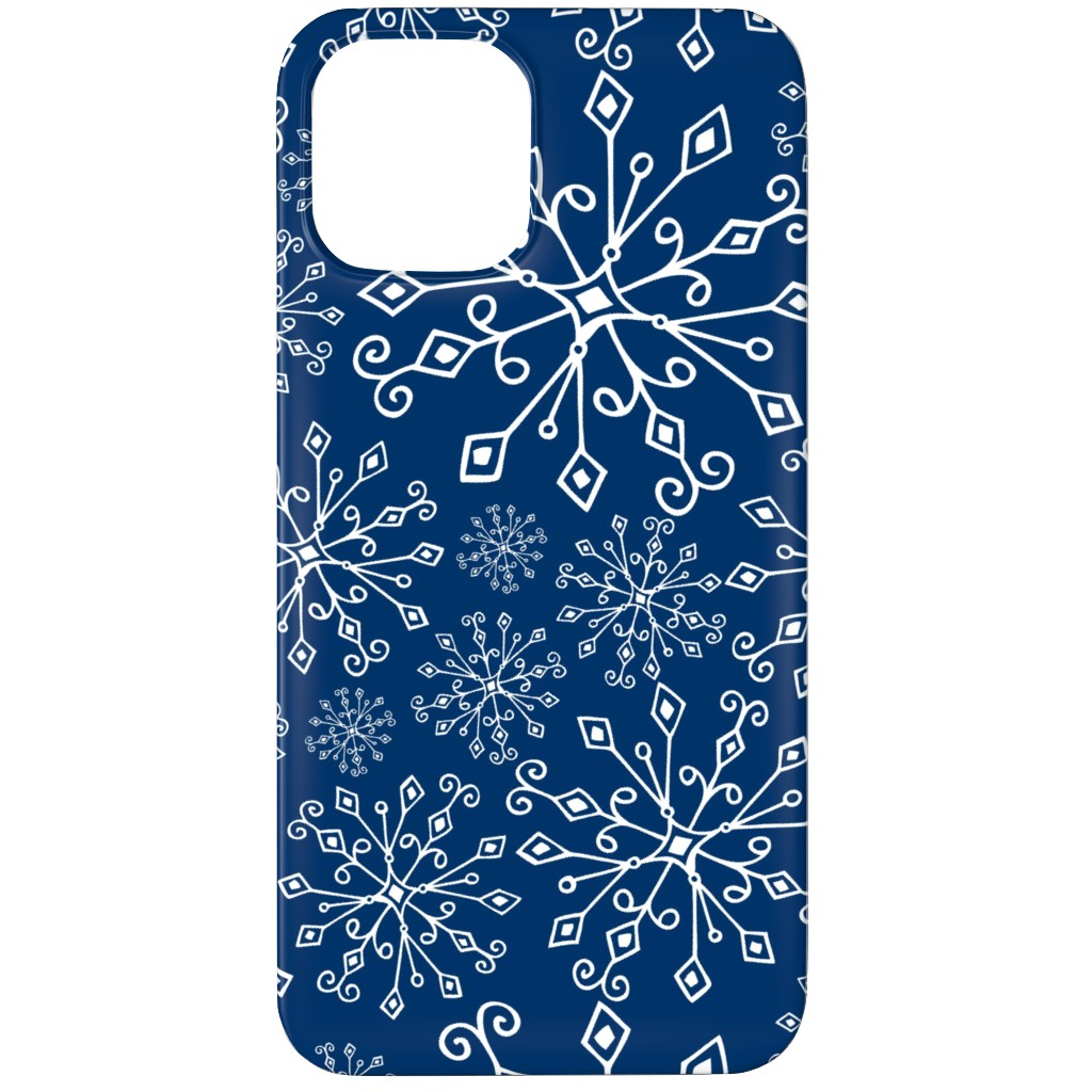 Frost Snowflakes Phone Case, Slim Case, Matte, iPhone 12 Pro, Blue