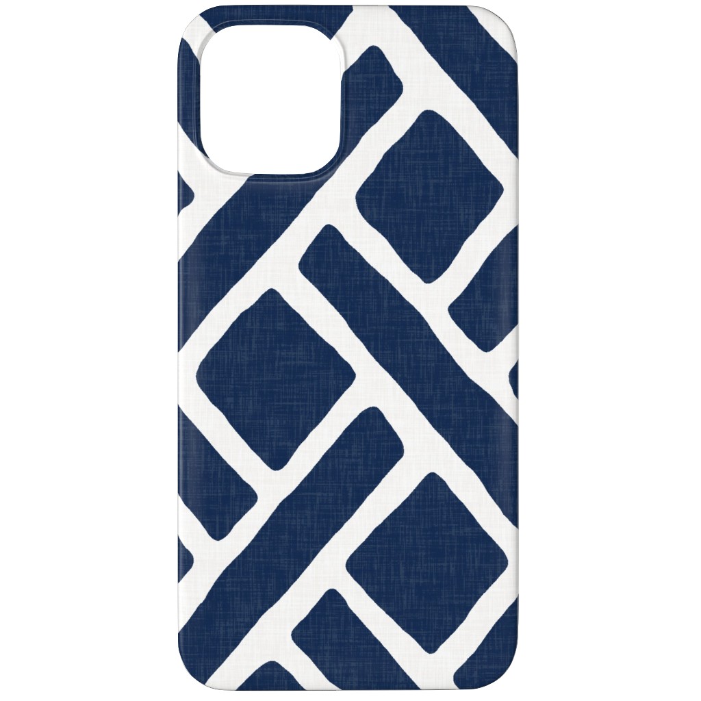 Savannah Trellis Phone Case, Slim Case, Matte, iPhone 12 Pro, Blue, Silhouette