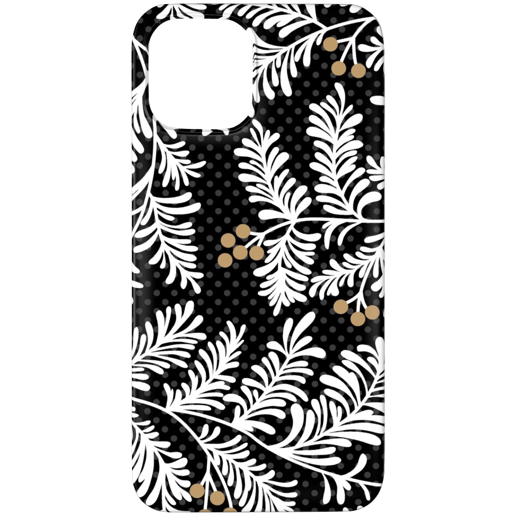 Winter Branches Phone Case, Slim Case, Matte, iPhone 12 Pro, Black, Charcoal