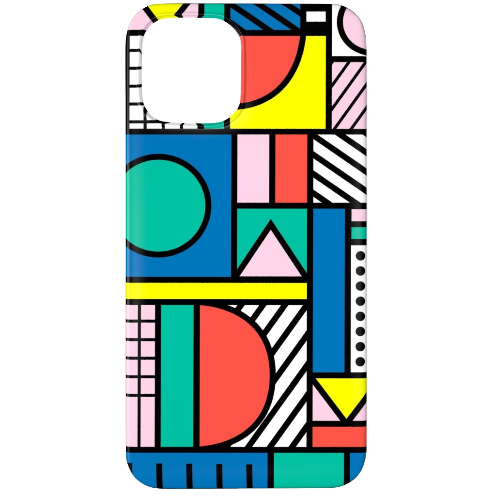 Memphis Color Block Phone Case, Slim Case, Matte, iPhone 12 Pro, Multicolor