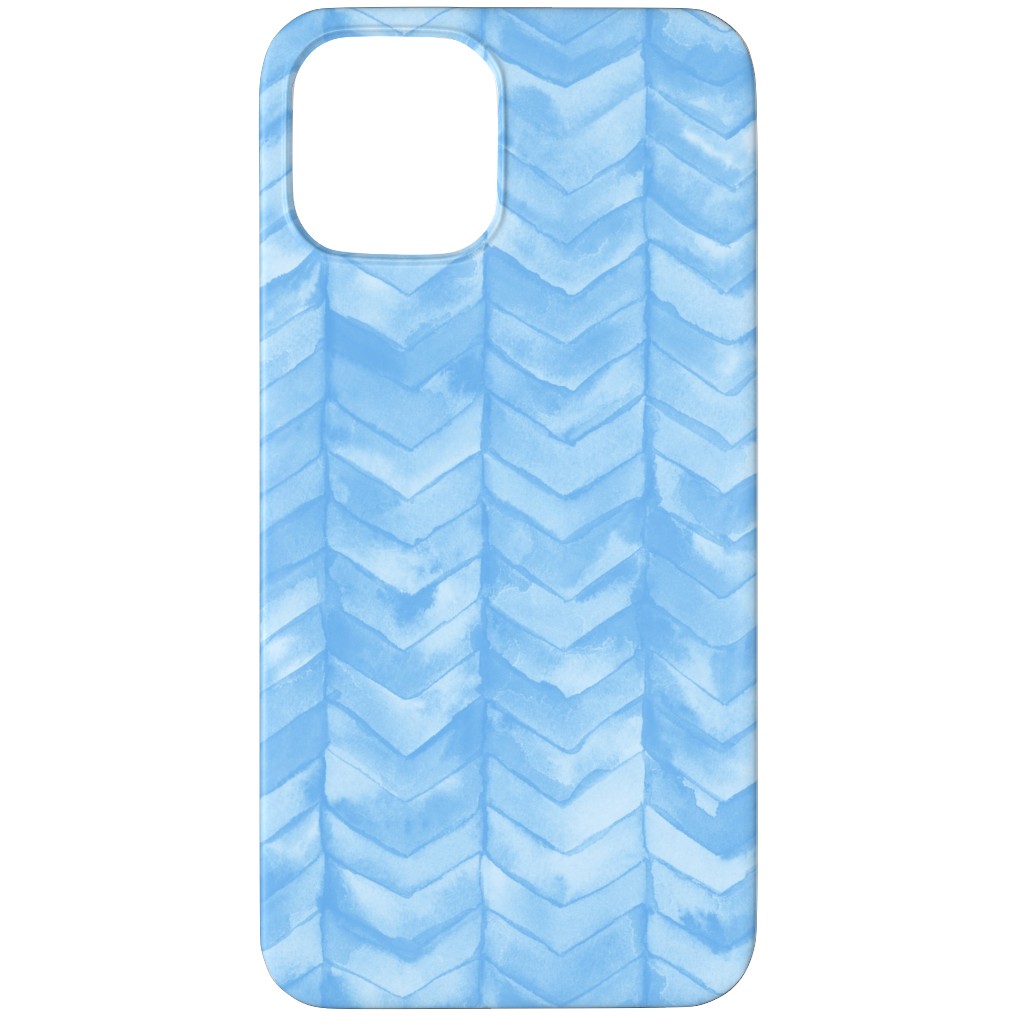 Watercolor Chevron Phone Case, Slim Case, Matte, iPhone 12 Pro, Blue, Light Blue