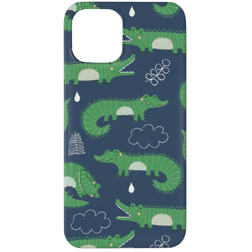 Cute Alligators - Green Phone Case, Slim Case, Matte, iPhone 12 Pro, Green, Classic Green