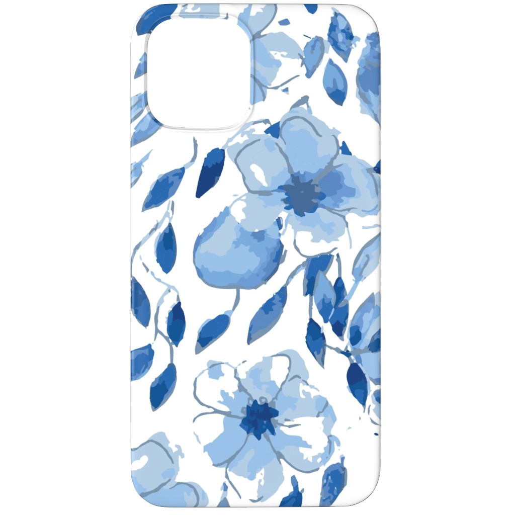 the Flow of the Garden - Blue Phone Case, Slim Case, Matte, iPhone 12 Pro, Blue, True Blue