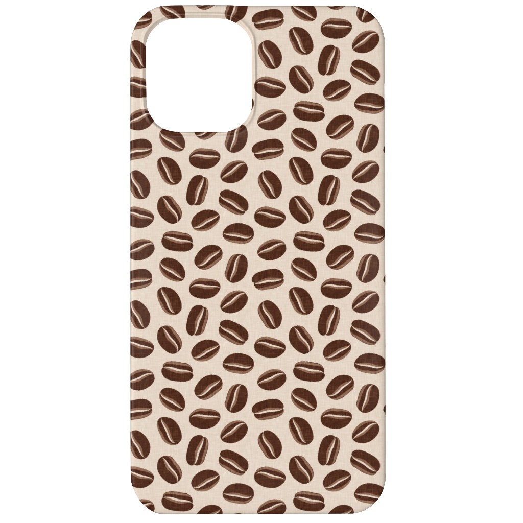 Coffee Beans - Coffee House - Beige Phone Case, Silicone Liner Case, Matte, iPhone 12, Brown