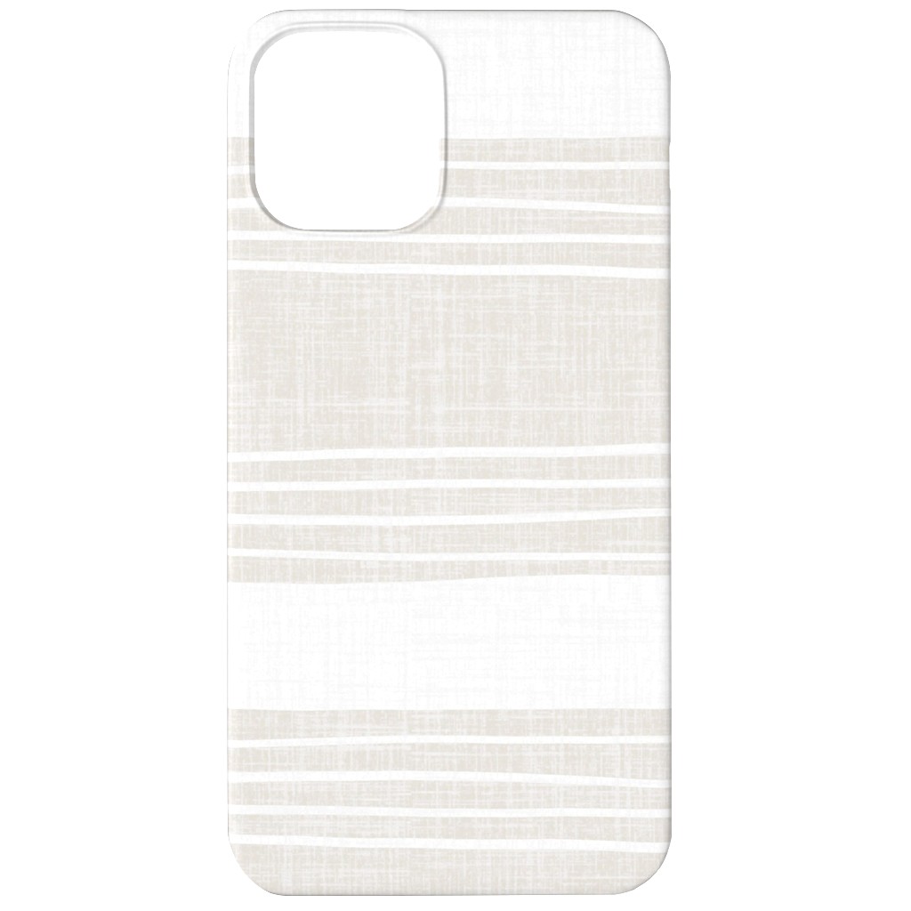 Rustic Stripe - Taupe Phone Case, Silicone Liner Case, Matte, iPhone 12, Beige