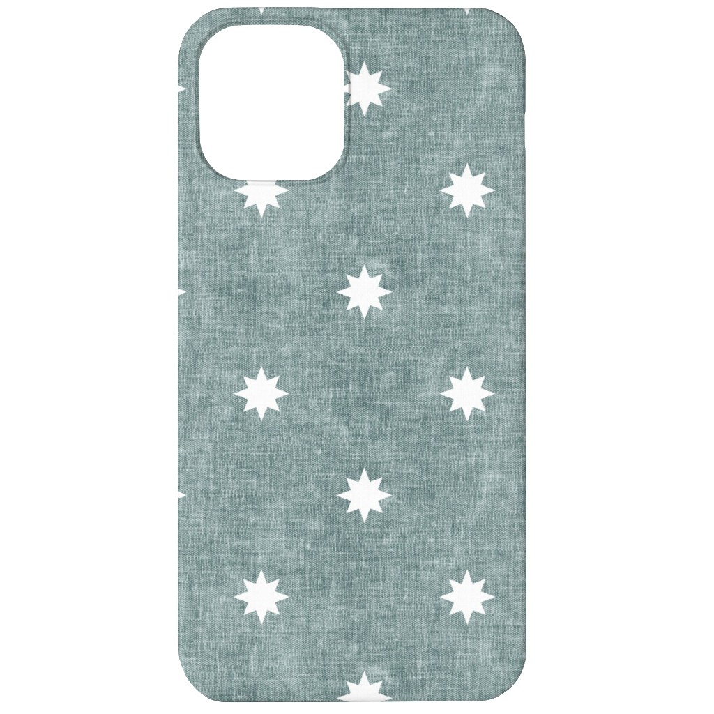 Vintage Stars Phone Case, Silicone Liner Case, Matte, iPhone 12, Blue, Mantis