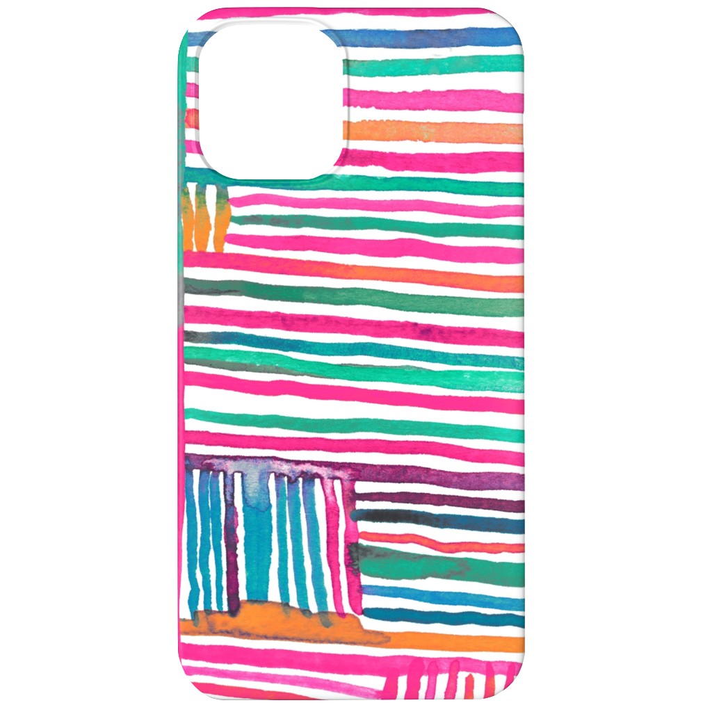 Linear Meditation Phone Case, Silicone Liner Case, Matte, iPhone 12, Multicolor, Hot Pink