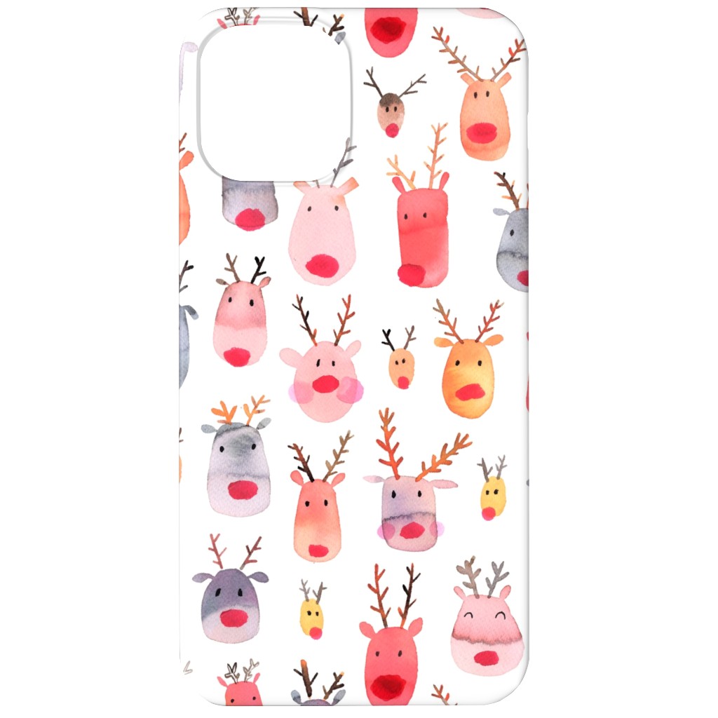 Rudolph Reindeers Phone Case, Silicone Liner Case, Matte, iPhone 12, Red