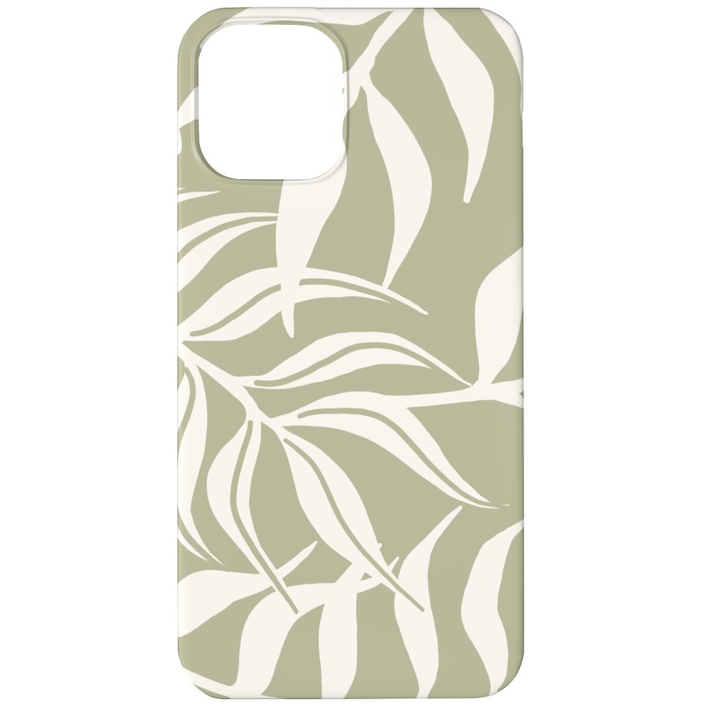 Moving Palms Phone Case, Silicone Liner Case, Matte, iPhone 12, Green