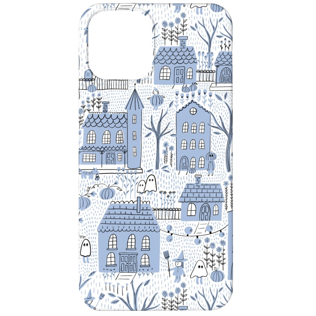 What Ghosts Around Comes Around - Blue Phone Case, Silicone Liner Case, Matte, iPhone 12, Blue