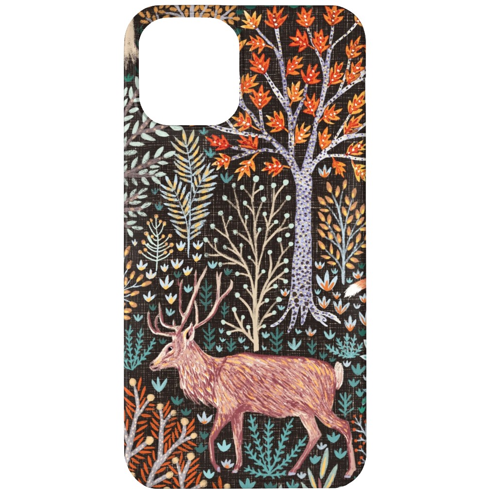 Rustic Fall Forest Animals - Multi Phone Case, Silicone Liner Case, Matte, iPhone 12, Multicolor