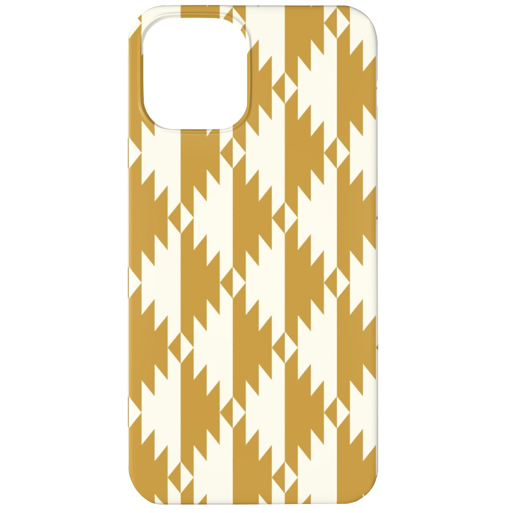 Tribal - Gold Phone Case, Silicone Liner Case, Matte, iPhone 12, Yellow