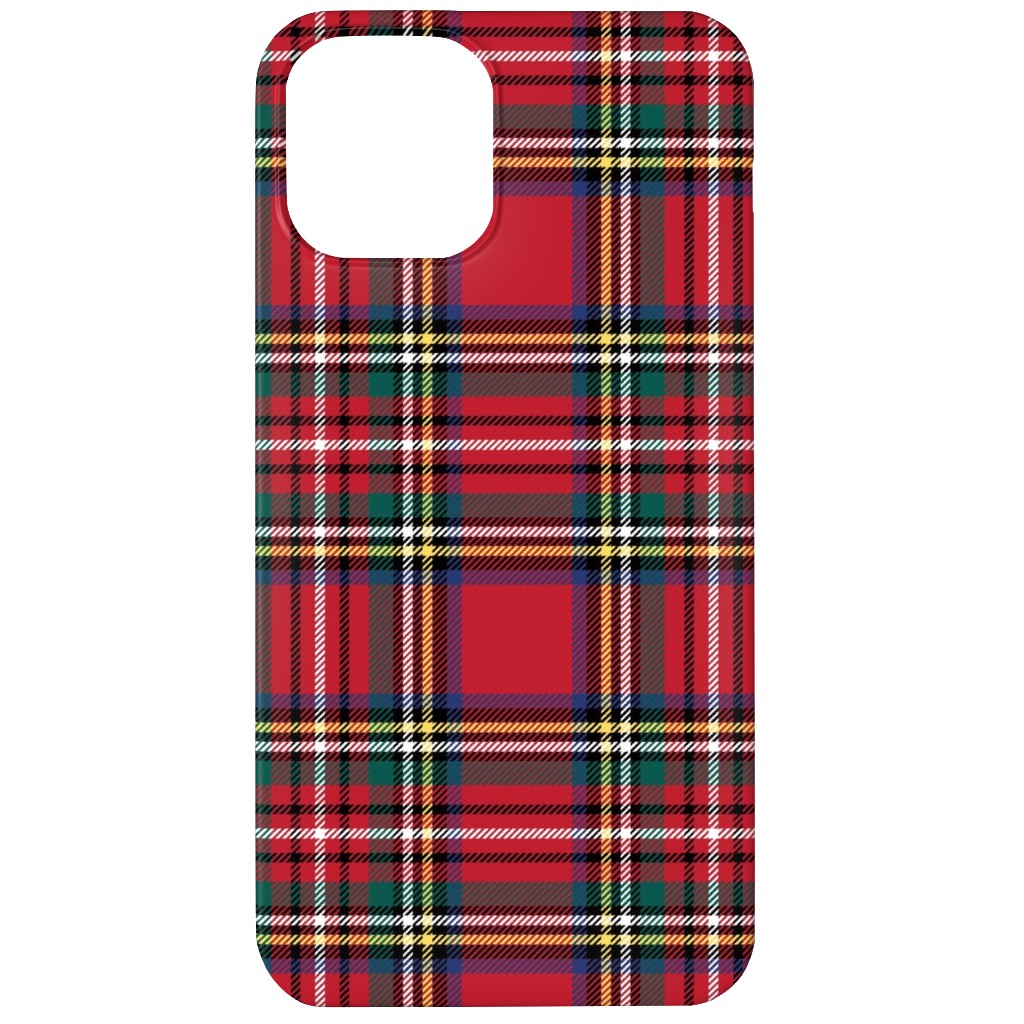 Royal Stewart Tartan Style Repeat Perfect for Christmas Phone Case, Silicone Liner Case, Matte, iPhone 12, Red