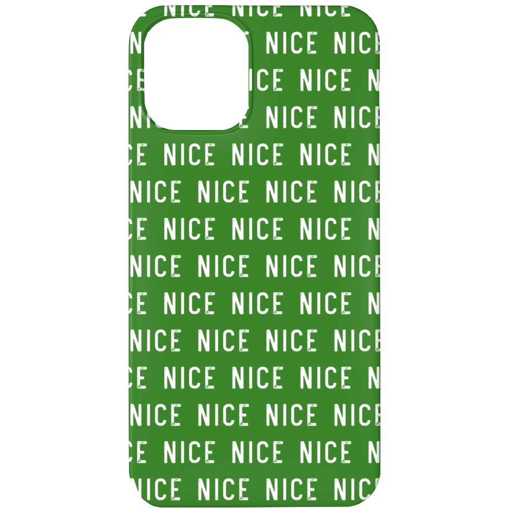 Nice - Green Phone Case, Silicone Liner Case, Matte, iPhone 12, Green