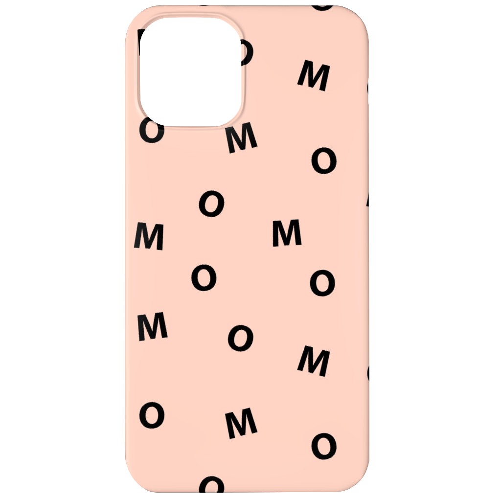 Sweet Mom Typography - Pale Nude Phone Case, Silicone Liner Case, Matte, iPhone 12, Pink, Bright Pink