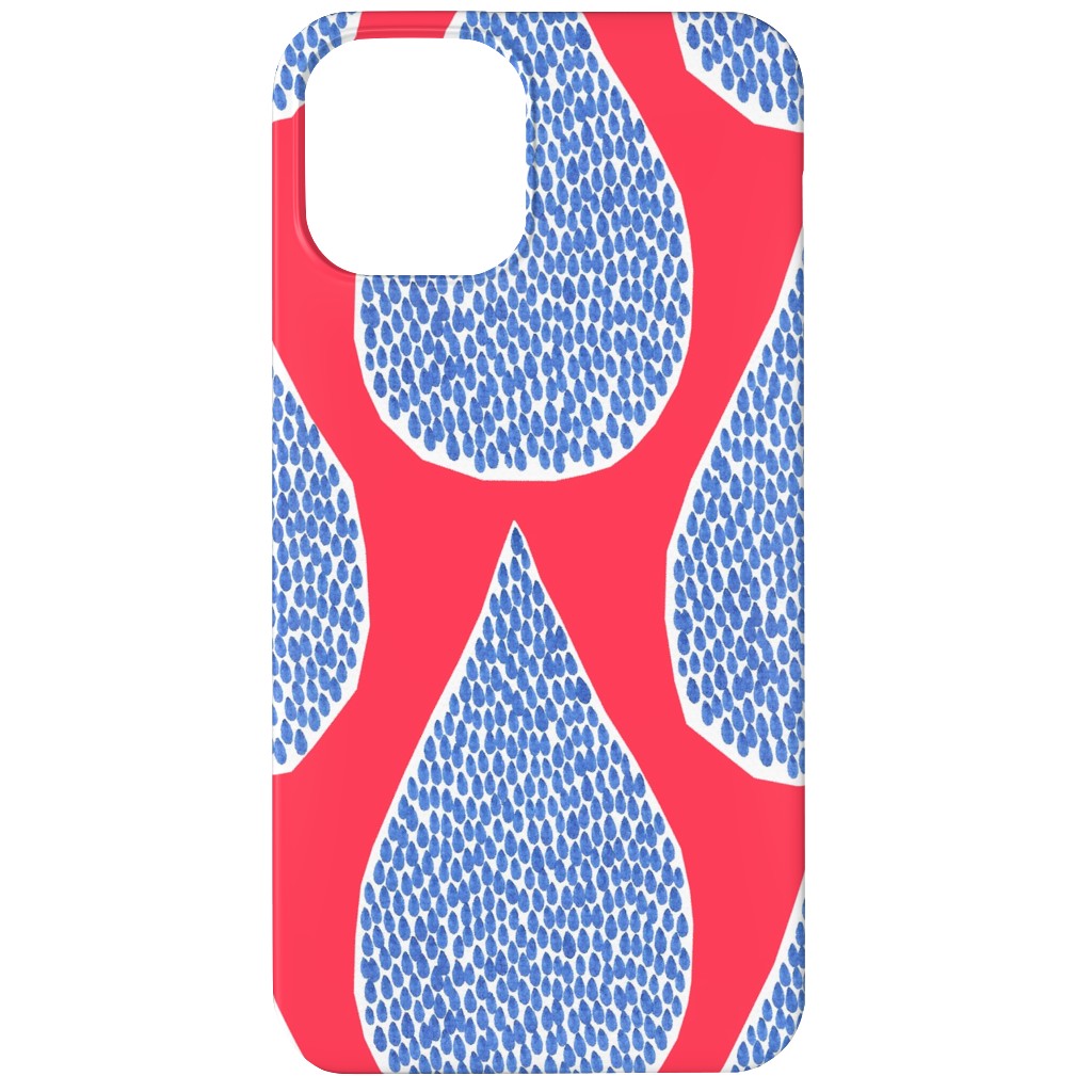 April Showers Rain Drops - Red Phone Case, Silicone Liner Case, Matte, iPhone 12, Red