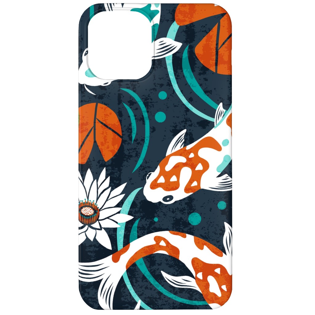 Koi Pond - Multi Phone Case, Silicone Liner Case, Matte, iPhone 12, Multicolor