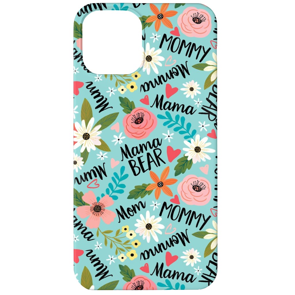 Mom's the Word - Multi Phone Case, Silicone Liner Case, Matte, iPhone 12, Blue