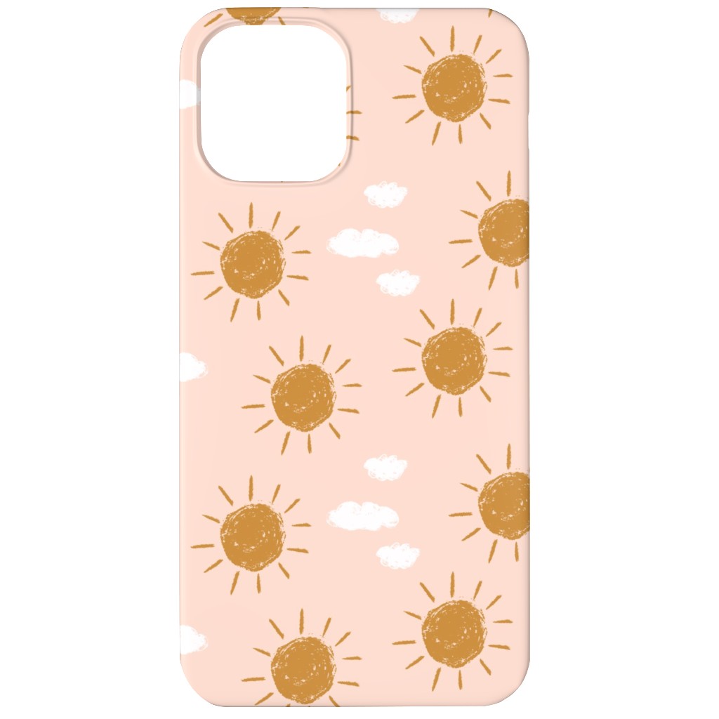 Little Golden Sun - Pink Phone Case, Silicone Liner Case, Matte, iPhone 12, Pink