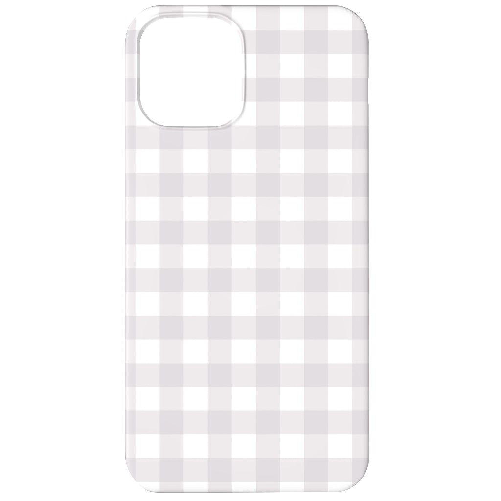 Gingham Check Phone Case, Slim Case, Matte, iPhone 12, Gray