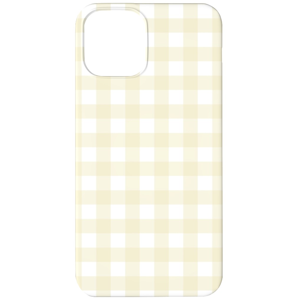 Gingham Check Phone Case, Slim Case, Matte, iPhone 12, Yellow