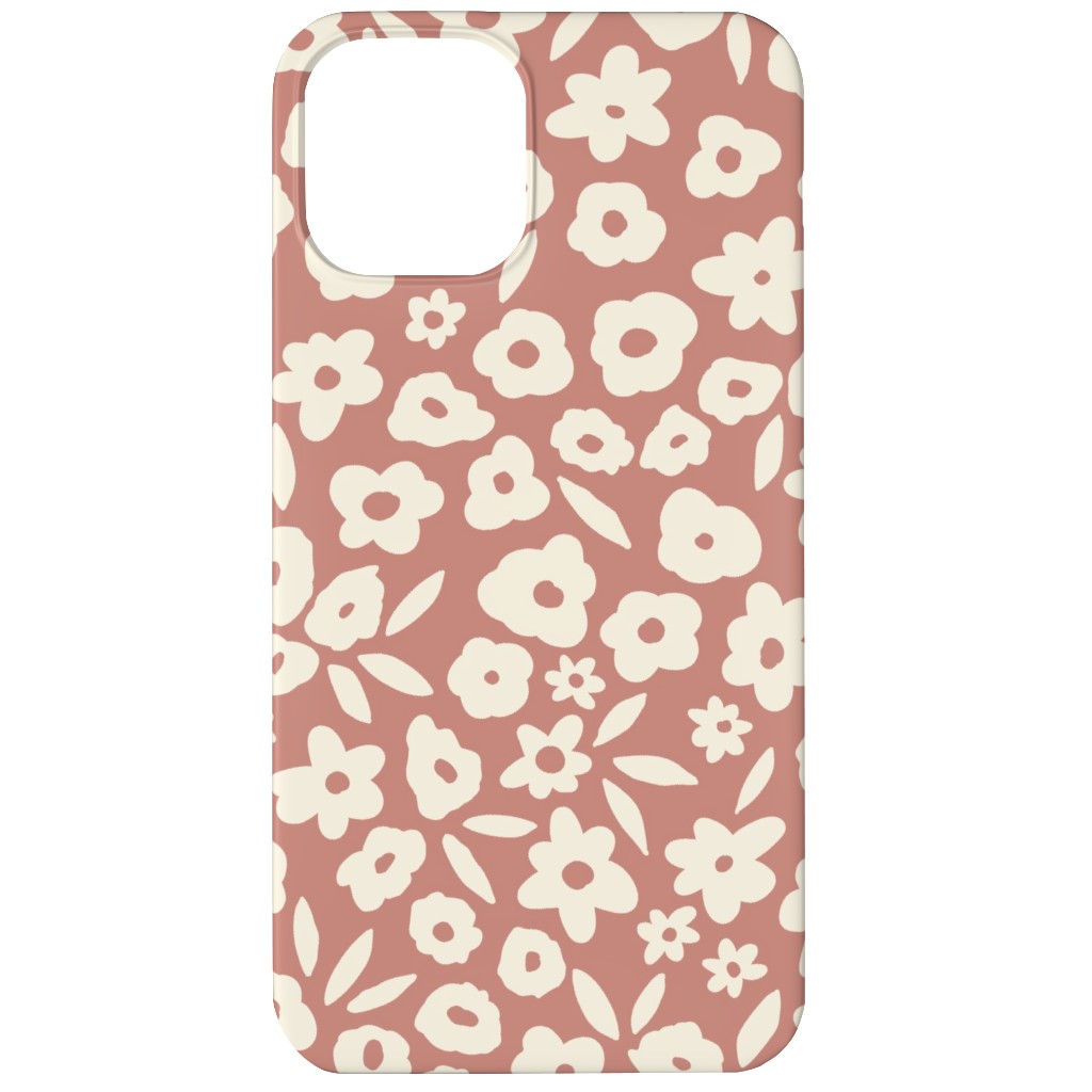 Flower Field on Cameo Rose Phone Case, Slim Case, Matte, iPhone 12, Pink