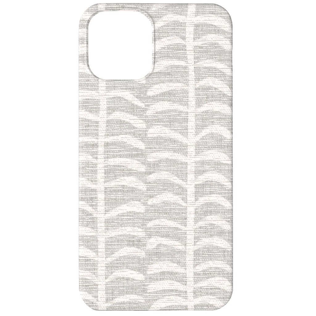 Grasscloth Vine - Neutral Phone Case, Slim Case, Matte, iPhone 12, Gray