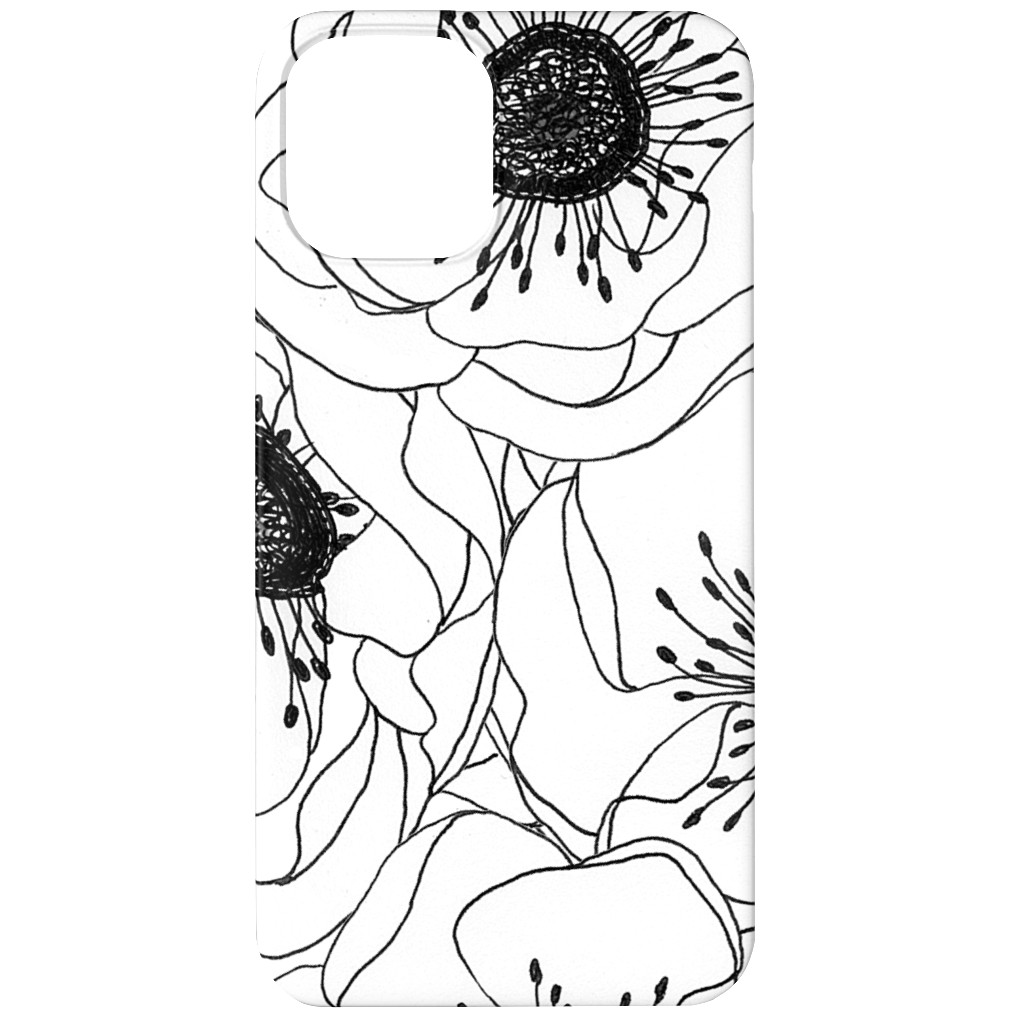 White Anemones - Neutral Phone Case, Slim Case, Matte, iPhone 12, White