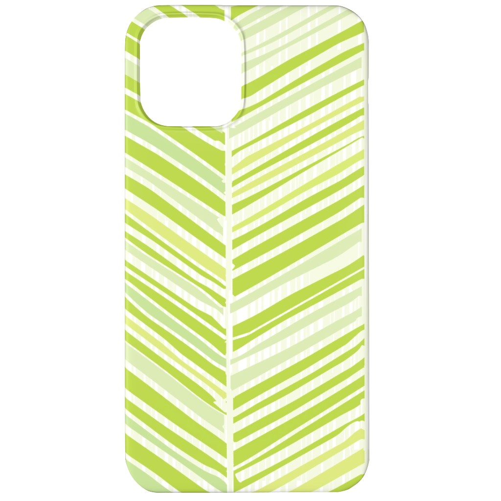 Herringbone Hues of Green Phone Case, Slim Case, Matte, iPhone 12, Green, Classic Green