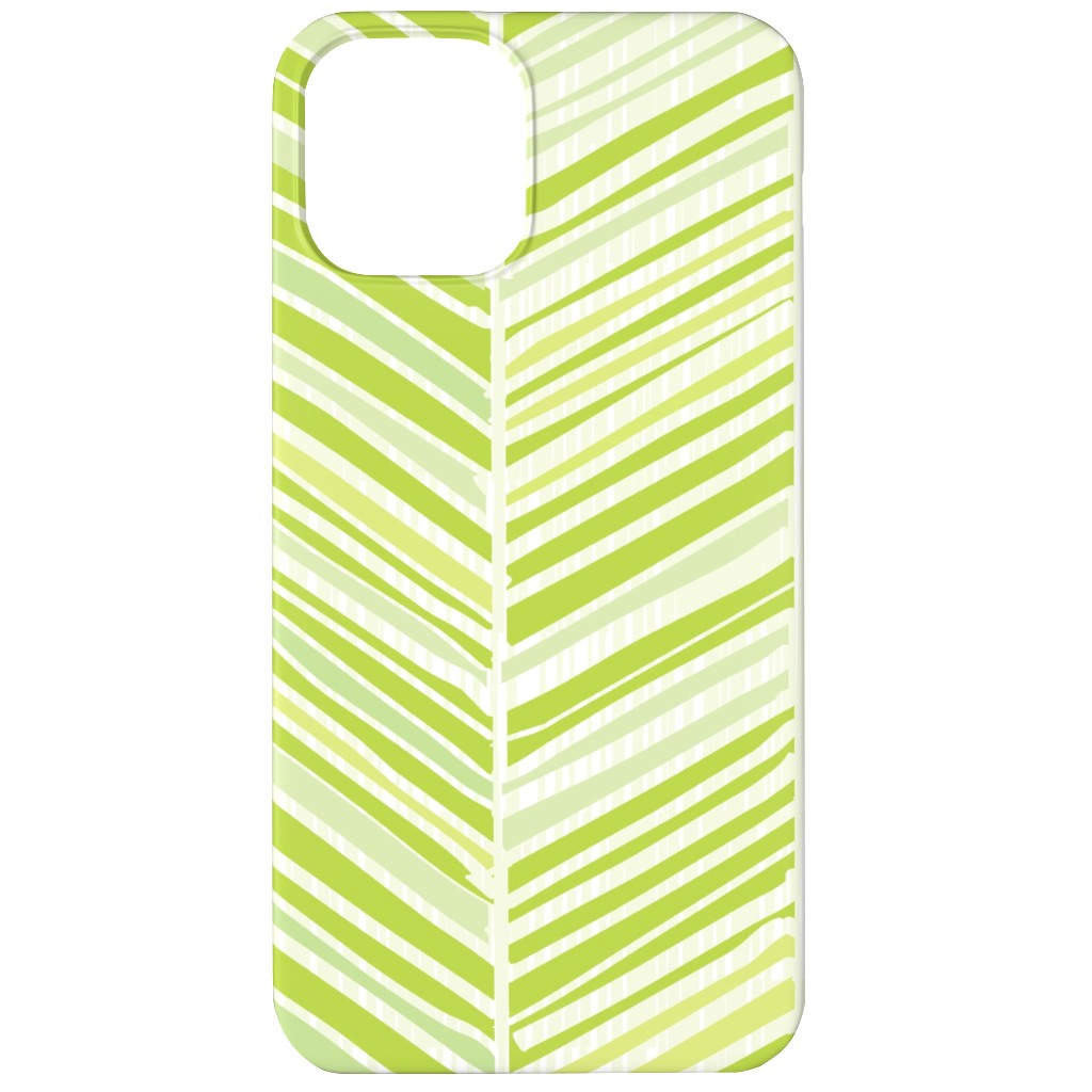 Herringbone Hues of Green Phone Case, Slim Case, Matte, iPhone 12, Green