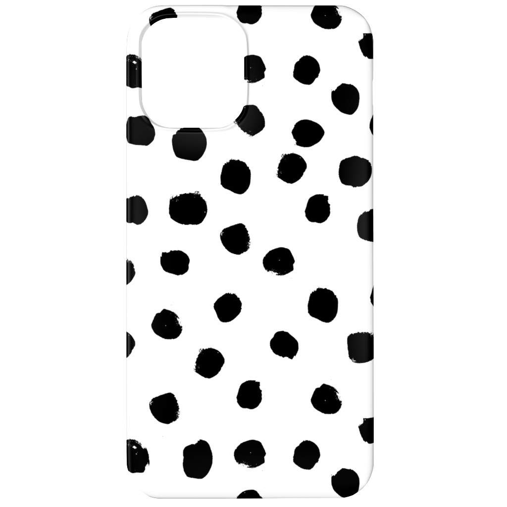 Soft Painted Dots Phone Case, Slim Case, Matte, iPhone 12, White