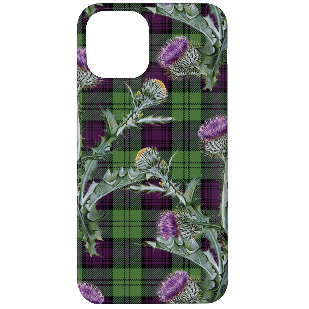 Feochadan Tartan - Green and Purple Phone Case, Slim Case, Matte, iPhone 12, Green, Classic Green