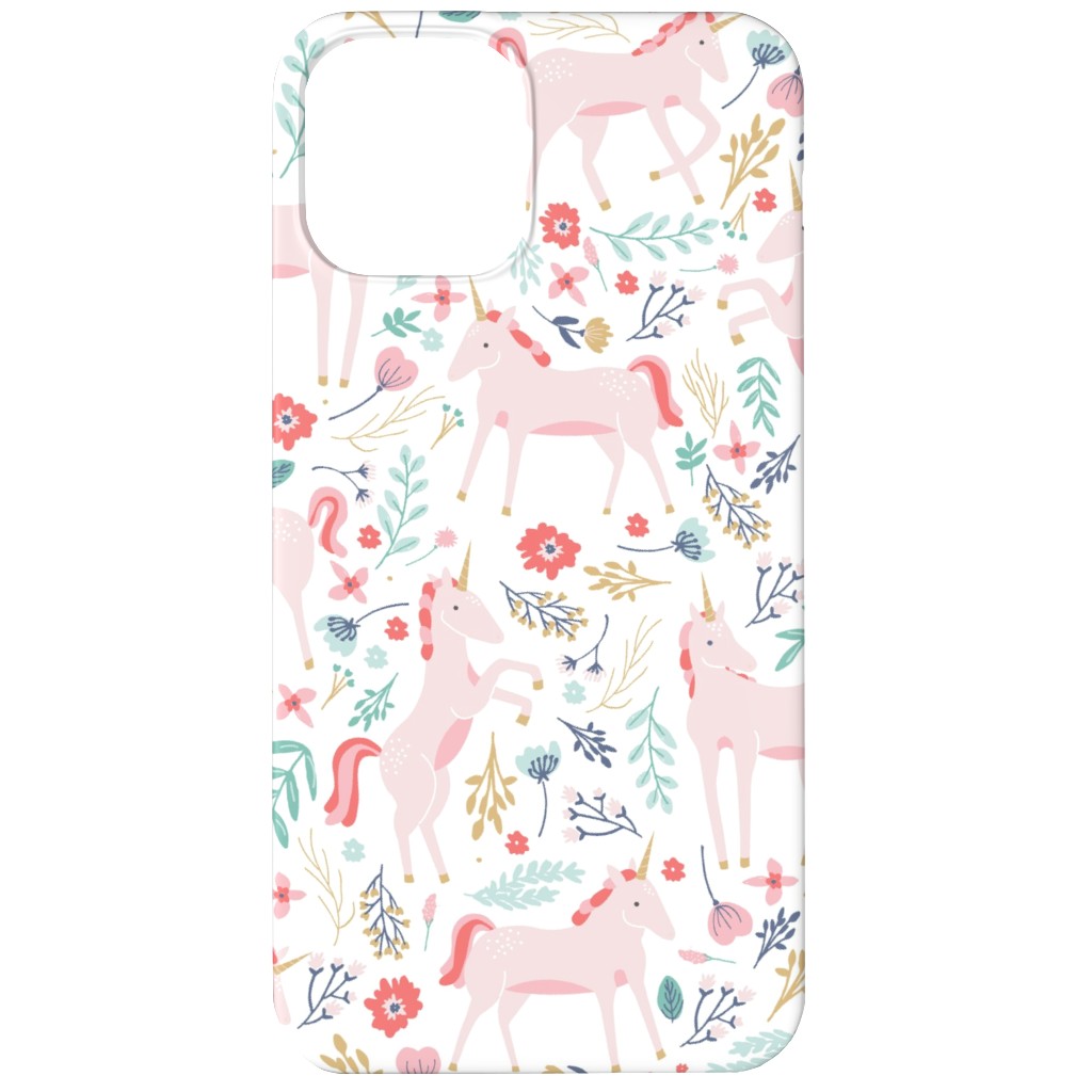Unicorn Fields Phone Case, Slim Case, Matte, iPhone 12, Pink, Pearl