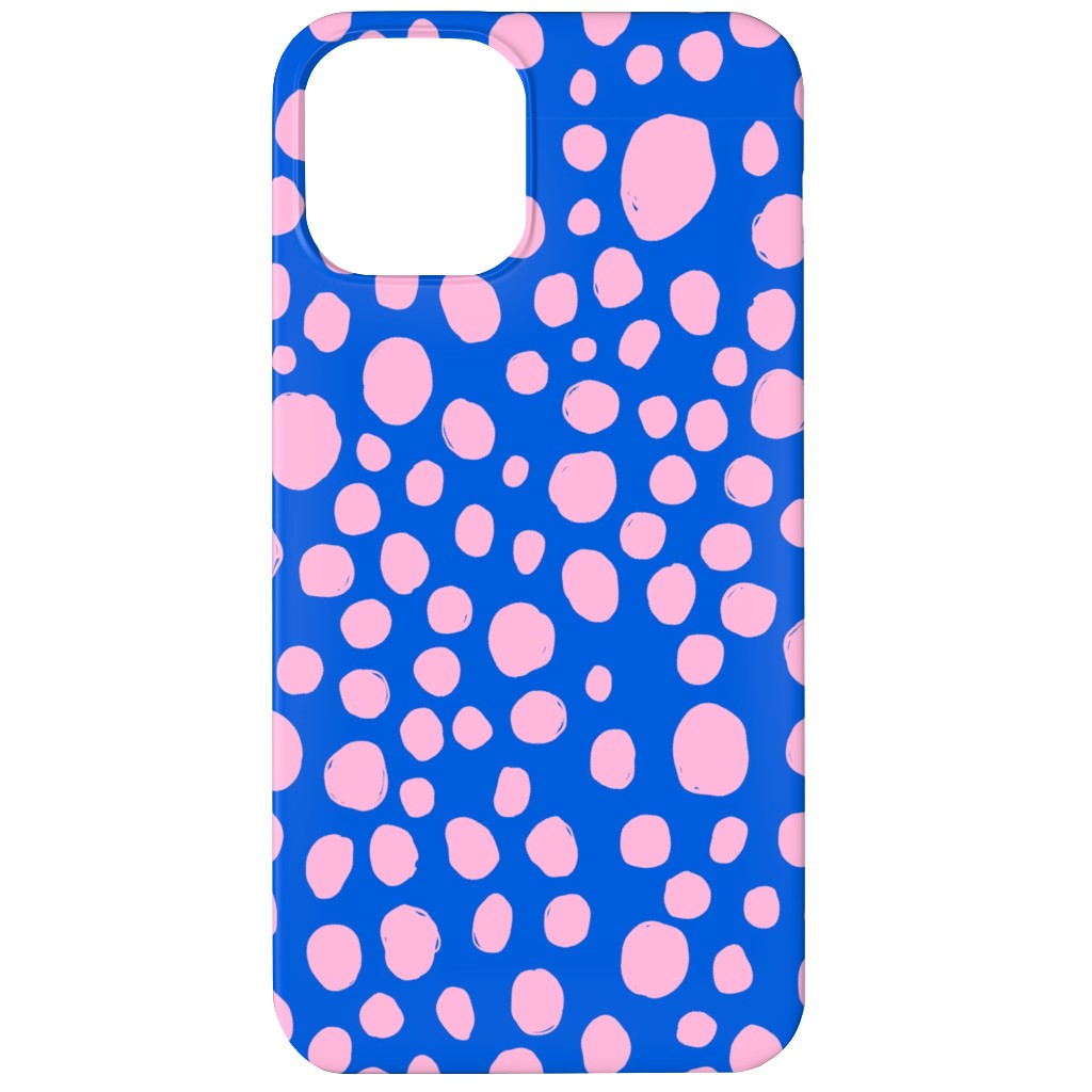 Polka Dot - Blue and Pink Phone Case, Slim Case, Matte, iPhone 12, Blue