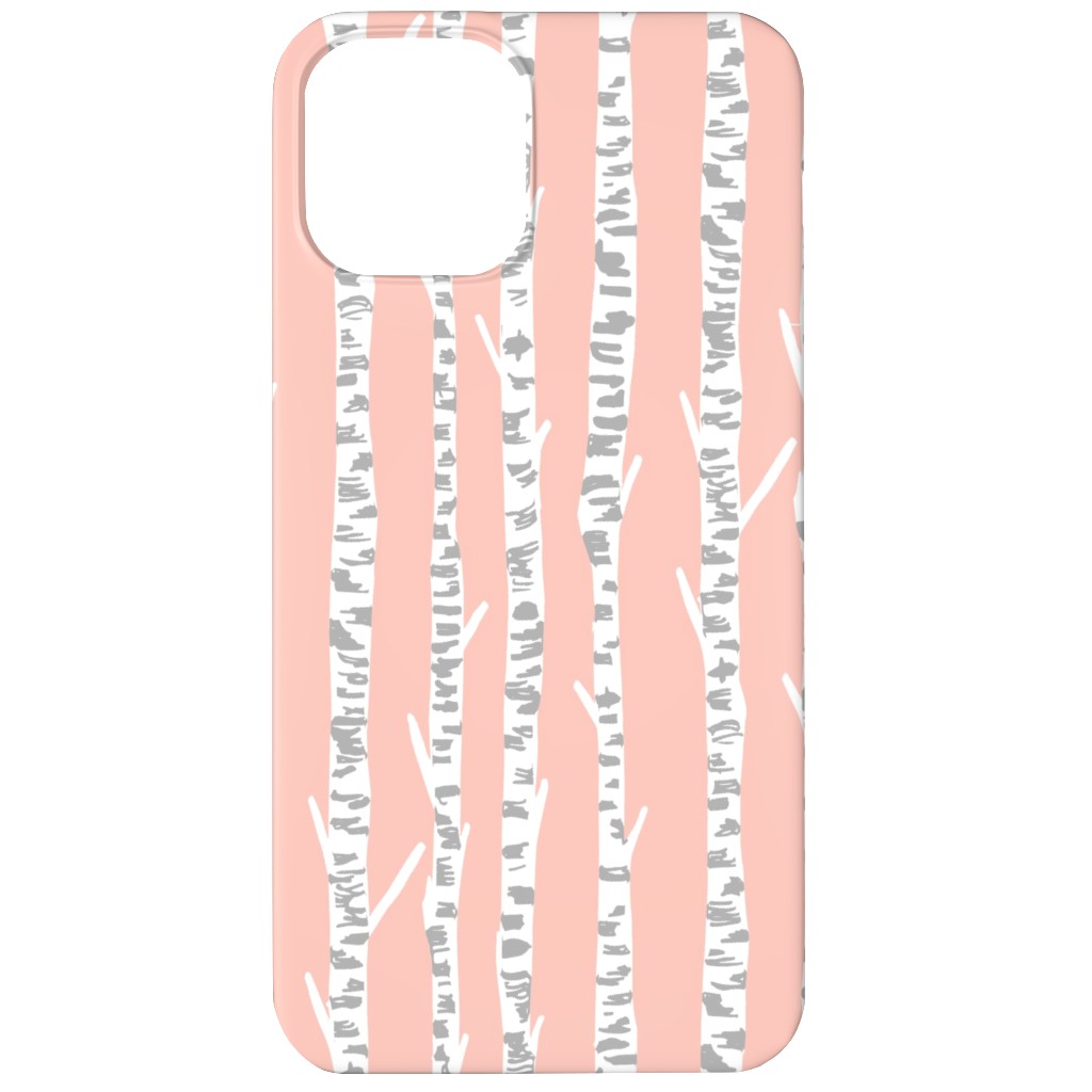 Birch Tree - Pink Phone Case, Slim Case, Matte, iPhone 12, Pink