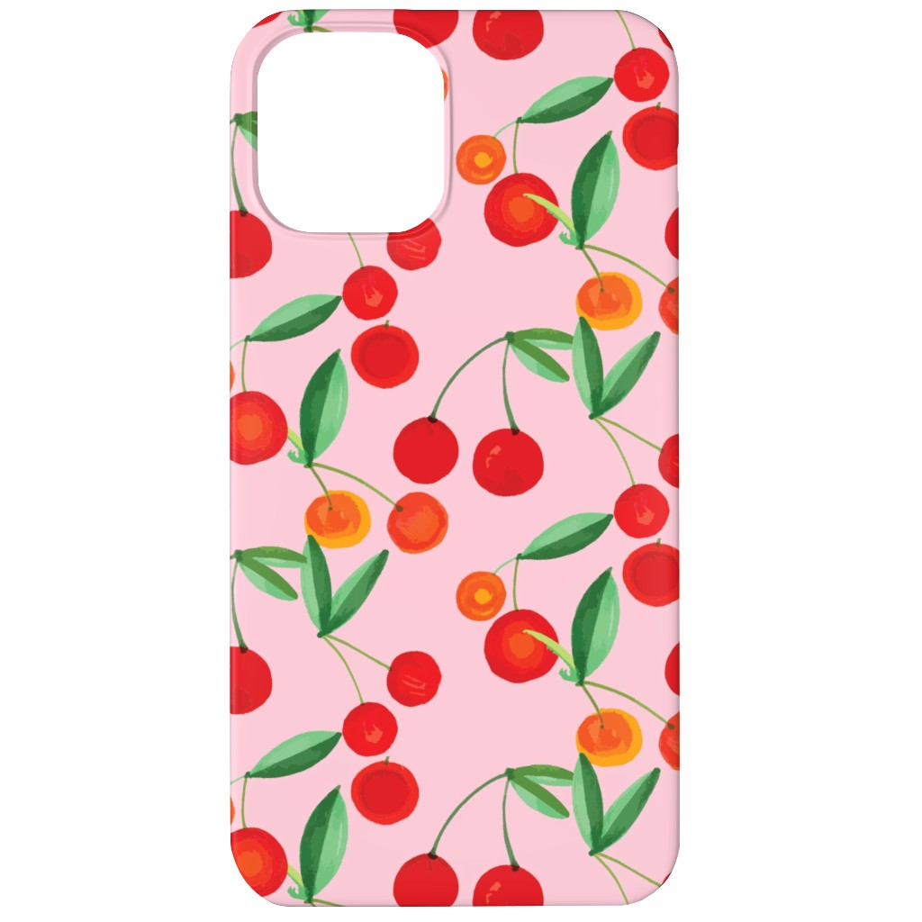 Cherry Farm Phone Case, Slim Case, Matte, iPhone 12, Pink, Bright Pink